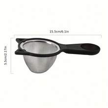 1/2 piezas Coladores de malla metálica multifuncionales con mango - Perfectos para hacer jugos, colar té, harina, leche de soja y talla grande - Utensilios y herramientas de cocina para una preparación de alimentos sin esfuerzo - Multicolor - Ver 2