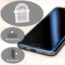 10/20/40/80 Pcs Transparent Silicone Anti-Dust Plugs, Compact & Lightweight, DIY Accessories & Decorations, Compatible With IPhone Lightning/Type-C/Android MicroUSB/Earphone Jack, Protect Charging Ports, Waterproof, Moisture-Proof, Anti-Dirty, Sturdy & Durable
