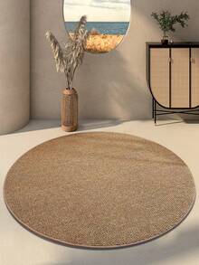 1pc Faux Jute Decorative Rug & Mat, Dirt-Resistant & Machine Washable, Multiple Sizes & Shapes Available, Suitable For Living Room, Kitchen, Bathroom, Entryway, All Season, Pet-Friendly Carpet Mat. (Creases May Occur Due To Factory Packaging, Just Need To Lay Flat For A Few Days To Restore Flatness) - Camel - View 22