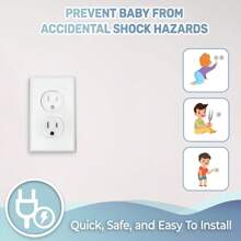 10pcs Baby Electrical Outlet Covers, Childproof Electrical Outlet Safety Plugs, Fit US Power Socket