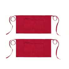 1/2/5 Piezas Delantal de chef unisex con 2 bolsillos grandes y 1 bolsillo pequeño - Delantal de cocina de poliéster para cocinar, restaurante, bar, cafetería - Disponible en varios colores, uniforme de restaurante | Menaje práctico | Delantal con múltiples bolsillos