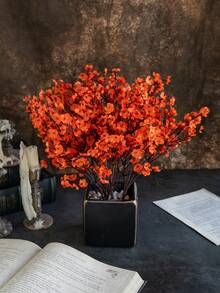 1/3/6PCS Artificial Flowers, Babysbreath Bouquets, Weddings, Home Decor, Dining Rooms, Bedrooms, Vases, Decorations, Outdoor Gardens, Flower Baskets, Valentine's Day Gift Decorations, Parties And Gatherings, DIY Wreaths, Handmade Materials - Burnt Orange - View 5