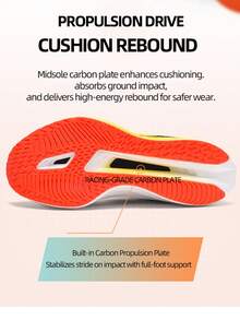 Jifffly Teenagers' Ultra-Light Breathable Shock-Absorbing Rebound Running Shoes, Unisex Carbon Board Slip-Resistant Casual Sports Sneakers, - Shenxing Huang - View 2