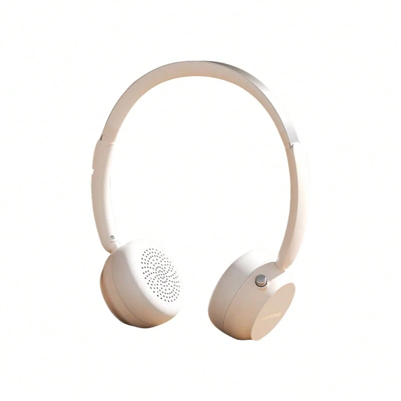 Lenovo EB300 Gaming-Headset 50 mm dynamische Titan-Spule Bluetooth 5.3 Hybrid ANC Rauschunterdrückung 80 Stunden Akkulaufzeit PC/PS5/Handy-kompatibel Weiß