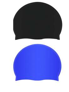 1 Pack Silicone Swim Cap Waterproof Non-Slip Comfortable Swim Cap High Elastic Swim Cap Unisex Swimming Equipment, Beach Essentials, Beach Accessories, Pool Float - Multicolor - View 30