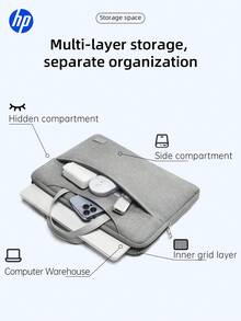 HP Laptop Portable Sleeve For 13/14 Inch Air Pro M1 M2 M3 Surface Laptop Bag Accessory Waterproof Case Black/Gray/Apricot Back To School Season