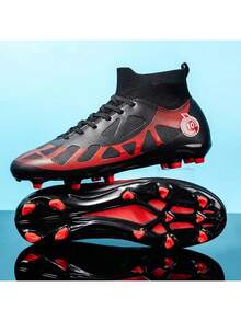 男士足球釘鞋,專業訓練高筒足球鞋,適合草坪和室內運動
