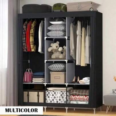 Closet Armable con Tela Repelente al Polvo, Estructura Resistente y de Alta Calidad - Diseño Práctico y Estético para una Organización Eficiente del Hogar - Clóset Modular Armable con Tela Resistente y Antipolvo - Almacenamiento Práctico y Elegante para Ropa y Accesorios, Fabricado con Materiales de Alta Durabilidad