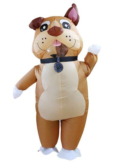 Inflatable Dog Costume For Women Man Aldult Cosplay Party Inflatable Full Body Pug Costume Blow Up Costumes Halloween