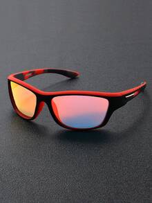 1 件时尚运动风格男士眼镜，彩色镜片，轻巧便携，户外骑行跑步装饰眼镜 - 彩色 - 查看 5