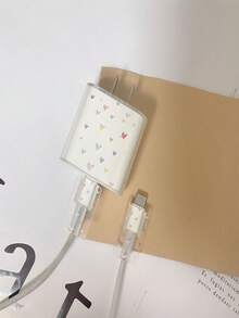 Colorful Charging Protector Case, Compatible With Apple 15, 14 Pro Max, 13, 12, IPad, Silicone Transparent Anti-Drop Fast Charging 18/20W, Minimalist Style Nan Cable Protector Charger Accessories Phone Accessories - Multicolor - View 2