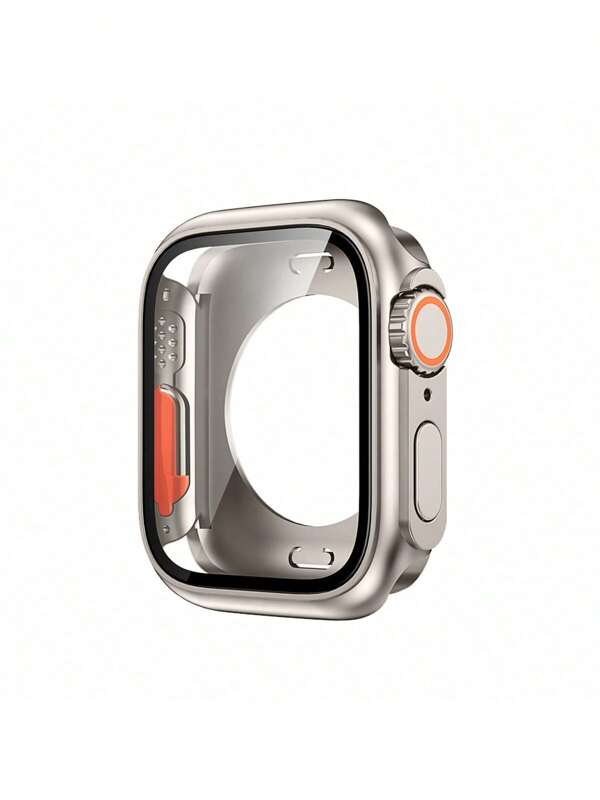 Protector de pantalla de reloj de aleación de titanio, funda protectora frontal y trasera compatible con Series 9/8/7/6/5/4/SE 2, 45mm 41mm 44mm 40mm