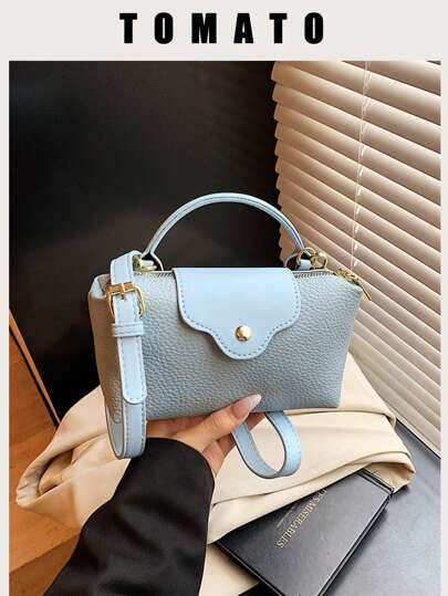 Elegant Style Solid Color With Adjustable Strap Mini Top Handle Bag ,Gift Bag Perfect For Party, Prom, Dinner/Banquet, Matching With Party Dresses, Prom Dress, Suitable For University/College Classroom / Festivals/Vacation/Holiday/ Outdoors/Outings/Travel/Stadium/Lipsticks,For Women, Girl, College Students,Woman