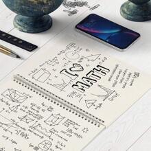 Quaderno a spirale con griglia grande, quaderno a spirale, mini quaderno, griglia spessa, quaderno semplice per studenti e laureati, quaderno con copertina trasparente - adatto per studio, ufficio, scrittura e disegno, forniture scolastiche, ritorno a scuola