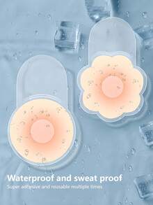 2 Stücke/Packung (10cm/3,93 Zoll) Damen Silikon Brust-Lift BH, Nippel Abdeckungen für trägerlose BHs, BH-Pads für Partykleider und Abendkleider, hebt und schiebt den Busen hoch, verbessert das Dekolleté - Verschiedenfarbig - Übersicht 10