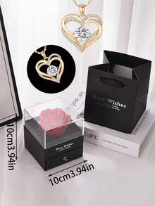 Eternal Flower Jewelry Box Romantic Creative Rotating Soap, Bright Red Rose, Forever Flowers Rose Gifts For Mom Wife Girlfriend On Christmas, Valentines Day, I Love You Gifts For Her, Anniversary Or Birthday Gifts For Women, Christmas, Christmas Gift/Present, New Year