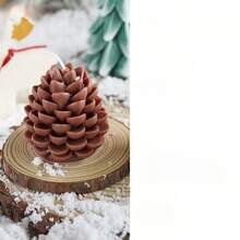 1PC Handcrafted Pine Cone Scented Candle - Indoor Use, Christmas Festive Holiday Decor For Home, Office, Restaurant, Perfect Christmas Gift For Best Friends & Loved Ones, Romantic Winter Holiday Decor, No Battery Required Home Decor Christmas Decorations Room Decor, Christmas Gifts
