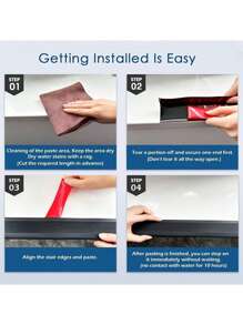 4 piezas de protectores de parachoques sólidos, borde antideslizante y a prueba de agua para protección de esquinas y pisos, escaleras y mesas - Plástico negro y blanco, proporciona y protección, 2.5x2.5cm, 1m de longitud