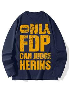 Women's Casual Loose Fit Cartoon Print Round Neck Colorblock Long Sleeve T-Shirt, Fashion & Versatile, Spring/Autumn