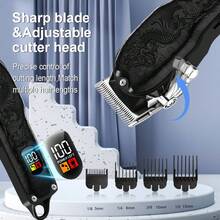 HIENA 4pcs/3pcs/1pc Men's Electric Shaver Set, Nose Hair Trimmer, Electric Razor And T9 Trimmer, Cordless USB Rechargeable Grooming Kit With Gift Box, Ideal Father's Day Or Valentine's Day Gift For Men, Suitable For Travel And Home Use - Black - View 5