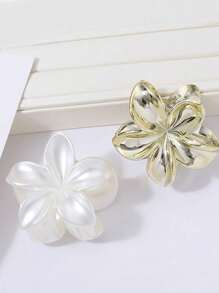 2 piezas Pinzas de pelo de 6 cm/2.36 pulgadas Flor de acrílico grande Pinza de pelo elegante y delicada Clip decorativo para moño Accesorio de pelo versátil para uso diario Decoración de pelo dulce y fresca Adecuado para accesorios de pelo diarios, artículos escolares, accesorios de otoño e invierno para vacaciones Mujer