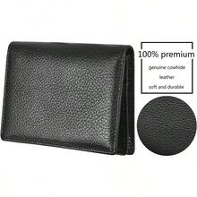 Outrip Genuine Leather Business Card Holder Credit Card Wallet With ID Window RFID Blocking For Her Black Travel Must-Have Daily Pick - Black - View 4