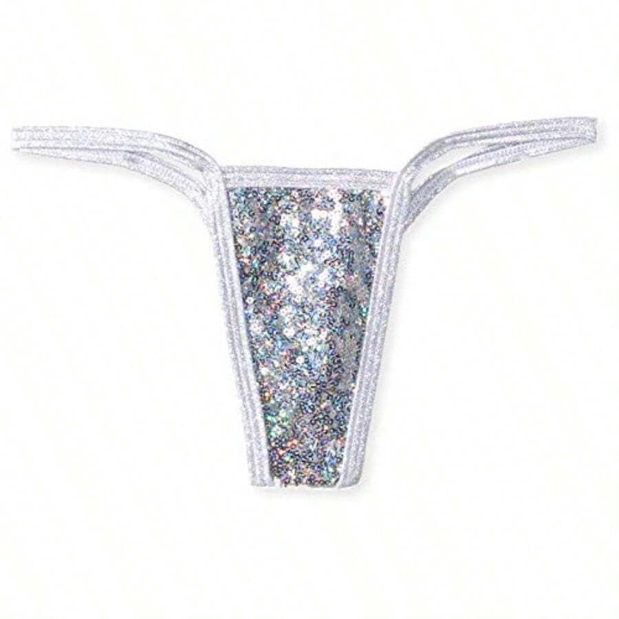 Women's New Years Thong - 銀色 - 查看 1