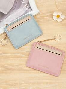 Premium Card Holder, Women's Card Sleeve, Ins Style Solid Color Card Wallet, Multi-Slot Versatile Coin Purse - Multicolor - View 2