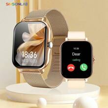 SIMSONLAB 1pc 1.83 Inch Silicone Strap Steel Smart Watch Band Wireless Talk ,Smart Watch For Women, Men Women Universal Fashion Sports ElectronicsSmart Watch For Android & IOS