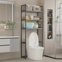 Estante de almacenamiento 3 NIVEL para el baño de pie para el piso del inodoro - Blanco - Ver 13