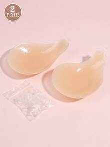 Reusable Silicone Invisible Nipple Covers With Button Scoop, Neck Hanging, Breast Lifting, Anti-Sagging, Waterproof Adhesive Bra, Breast Lifter, Suitable For Bras, Strapless Dresses, Non-Slip, Small Bust Enhancer, Washable, Reusable, Sleepwear, Swimwear, Bikini, Backless Outfits