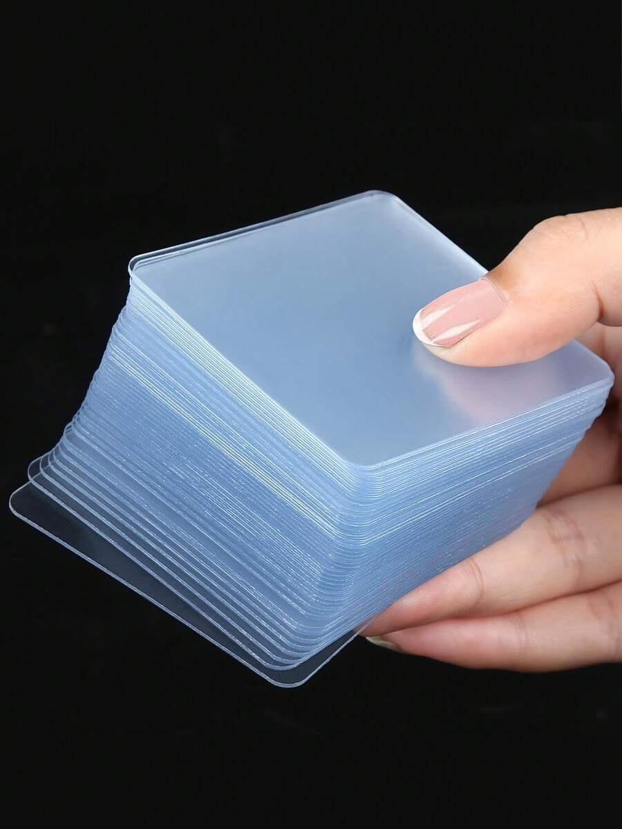 Fita adesiva dupla face transparente e removível, 10/50 unidades, para pendurar itens, uso doméstico, carpetes, cabides de fita dupla face nano