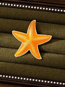 1 Peça Broche de Estrela do Mar Esmaltado Fashionável, Acessório Feminino de Estilo Tropical de Verão com Elemento Oceânico