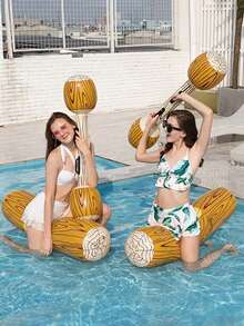 2pcs/4pcs Inflatable Water Jousting Sticks, Water Sports Game Floating Platform - Halloween - Multicolor - View 3