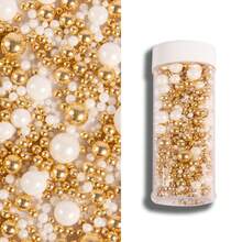 85克/3盎司蛋糕装饰带圆珠，生日蛋糕装饰挂饰，饼干装饰，纸杯蛋糕，甜甜圈，棒棒糖撒点，适用场景生日派对，婚宴，节日派对，甜点装饰 - 彩色 - 查看 18