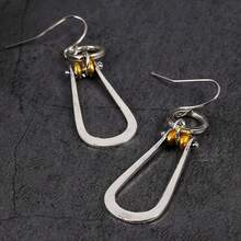 2pcs Bohemian Silvery Hook Earrings For Ladies Wedding Party Jewelry Gifts - Bạc - Xem 6