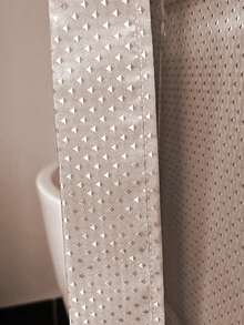 1pc Diamond Patterned High-End Shower Curtain, Multi-Size With Copper Hooks For Reinforcement, Fall Decor Doorway Curtain, Bathroom Privacy Divider, Includes Hanging Hooks, Suitable For Doorway, Bathroom, Bathroom Windows Bathroom Decor - Khaki - View 8