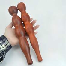 纯天然木质按摩棒一件套 - 用于放松、缓解疲劳、放松足部经络的多功能木质工具、穴位按摩器工具、穴位按摩器、自我按摩工具释放工具和深层肌肉按摩棒 - 彩色 - 查看 9