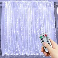 USB Remote Control 8-Mode Fairy Curtain Lights, LED Hanging Room Lighting, Suitable For Christmas, Halloween, Valentine's Day, Weddings, Holiday Party Decorative Lighting