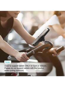 1pc Untoom Adjustable Bike & Treadmill Tablet Holder - Secure Clamp Stand For 4-12 Inch Devices, IPad & Mobile Phones, Black Handlebar Mount With Stable Suction Base, 360° Rotation & Ergonomic Grip For Indoor Workouts, Gym Equipment Accessory, Stationary Exercise Bike, Sleek Design, Durable Construction, Sturdy Clamp, Home Workout, Compact Design, Reinforced Base, Fitness Enthusiasts