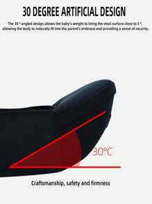 rooya baby 1pc Baby Black Waist Stool Infant Carrier Backpack Lightweight Breathable Sitting Stool Hipseat 2-In-1 Carrying Front Back Wear Baby Carrier For Newborns, Suitable For Outdoor Daily Use