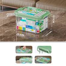 1 hộp đựng thuốc gia đình dung tích lớn có tay cầm - Hộp đựng bằng PVC hai lớp nhẹ, phù hợp cho 1-2 người. Thiết kế trong suốt để dễ nhìn, rất phù hợp để đựng thuốc và vật tư y tế, thiết bị y tế | Tay cầm tiện lợi | Giải pháp lưu trữ bằng PVC - Nhiều màu - Xem 7