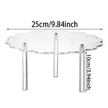 3pcs Acrylic Cake Stand, Cupcake Stand, Dessert Display Rack, Suitable For Bakery, Appetizers, Birthday Wedding Party, Baby Shower, Flower Shaped - Transparent - View 6