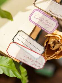 1 Rolle Vintage Scrapbooking DIY Rahmen Dekorative Etiketten, Einfache Etikettenreihe geeignet für Geschenke, Büro, Zuhause, Markierung, Etiketten, Klassenzimmer, Unterhaltungsspielzeug, Studententagebücher, Kreatives Retro-Szenenmaterial DIY Dekorative Aufkleber, Schulmaterial, Schulanfang