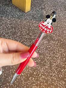 Disney Disney Premium Crystal Gradient Press-Type Gel Pen Set - Officially Licensed Mickey & Minnie & Daisy & Donald & Winnie The Pooh Collectible Design With Interchangeable Character Plates, 0.5mm Quick-Dry Black Ink (2000+ Pages), Luxury Writing Instrument For Journaling & Sketching - Elegant Gift For Disney Collectors & Educators, School Supplies,Back To School