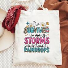 DTF Heat Transfer For T-Shirts, "I've Survived Too Many Storms" Inspirational Iron-On Patch, Leopard Print Western Floral Design, DIY Sublimation Decal For Shirts, Hoodies, Tote Bags, Ready To Press - Multicolor - View 10
