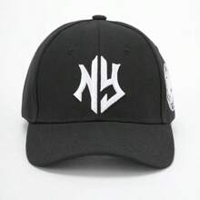 1 Herren NEW YORK Geometrisches Buchstaben bestickter Baseballcap, Outdoor einstellbar, Sonnenschutz, Lässig Kappe, geeignet für Frühling und Herbst Reisen, Strand Urlaub