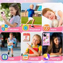 2.8" Kids Smart Toy Phone, Children Touch Screen Phone With Dual Cameras, Soft Silicone Case And 32G Memory Card, Built-In Educational Games And Music Player, Best Easter Birthday Gift For 3-12 Years Old Boys And Girls