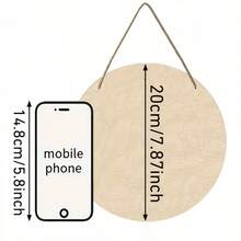 87-Inch Round Wooden Welcome Sign, With Checkered Border And Holiday Tree - Bohemian Style Hanging Decor, Suitable For Front Door, Porch Or Indoor Wall - Durable Wood Grain Design, No Electricity Needed, Holiday Home Decor, Decorations, Home Decor, Porch Decor, Farmhouse Style