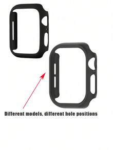 3pcs/Set Hollow Apple Design PC Hard Case Compatible With Apple Watch 10th Gen, Fit For 38/40/41/42/44/45/49mm Apple Watch Ultra/SE/8/7/6/5/4/3/2/1